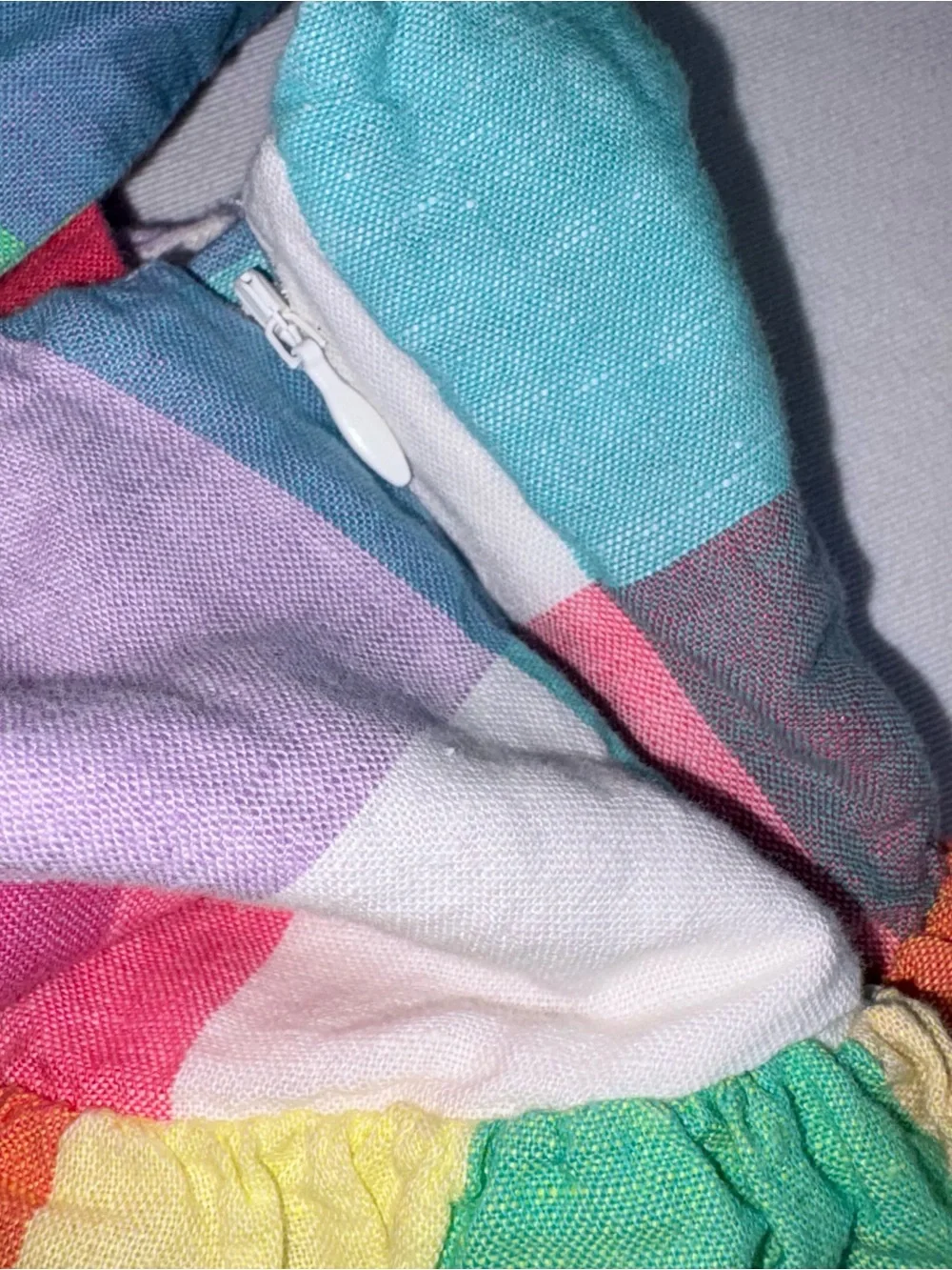 Gap Colorful Rainbow Gingham Sleeveless Dress age 4 cotton